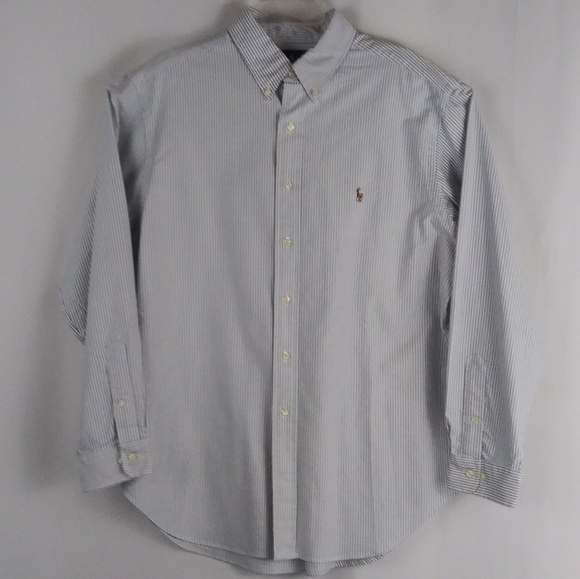 Ralph Lauren Other - Ralph Lauren Classic Fit white stripe button Up shirt men size 17 34/35